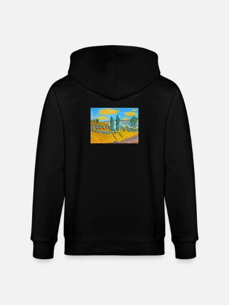 Paysage toscane - Veste à capuche bio CULTIVATOR Stanley/Stella Unisexe - noir