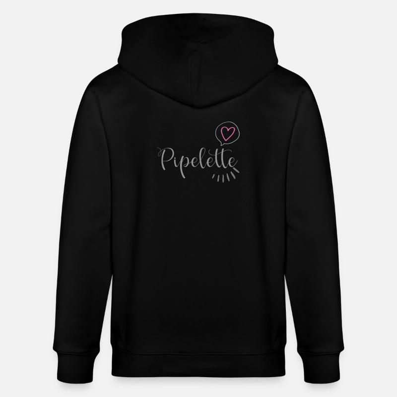 Schickes Herzpipelette - Stanley/Stella Unisex Bio-Kapuzenjacke CULTIVATOR  - Schwarz