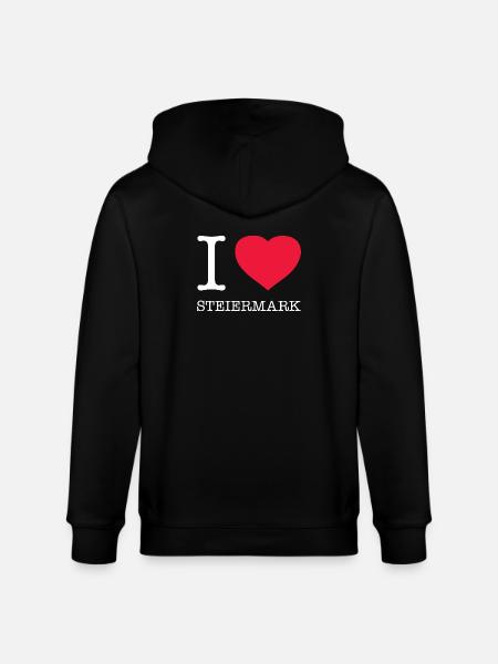 I LOVE STYRIA - Stanley/Stella CULTIVATOR  Unisex Organic Hooded Jacket - black