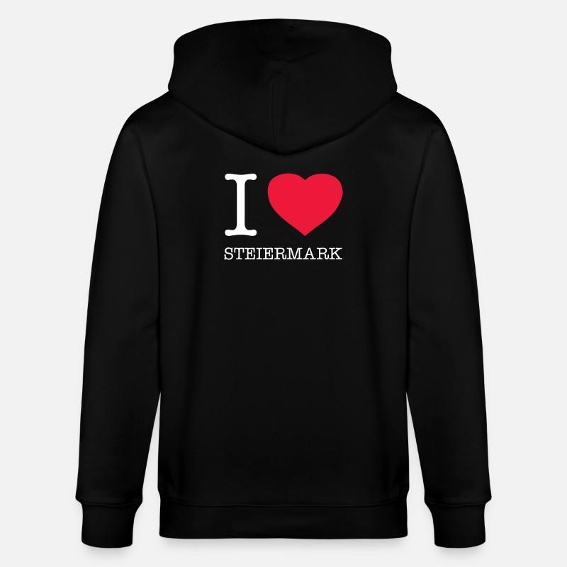 J’AIME LA STYRIE - Veste à capuche bio CULTIVATOR Stanley/Stella Unisexe - noir