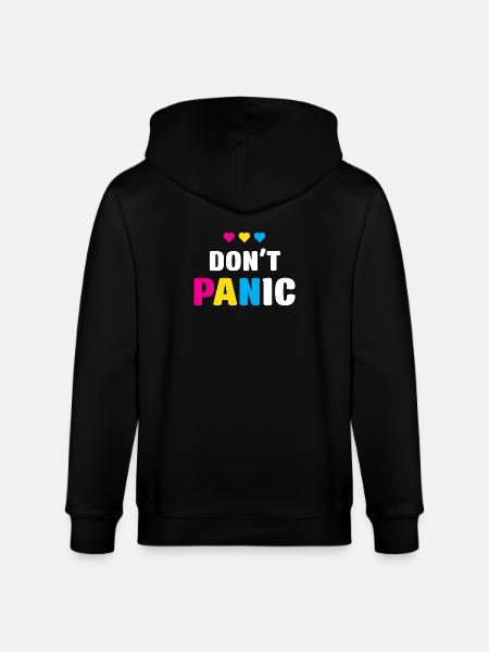 LGBT Pride Month - Don't Panic - Stanley/Stella CULTIVATOR  Unisex Organic Hooded Jacket - black