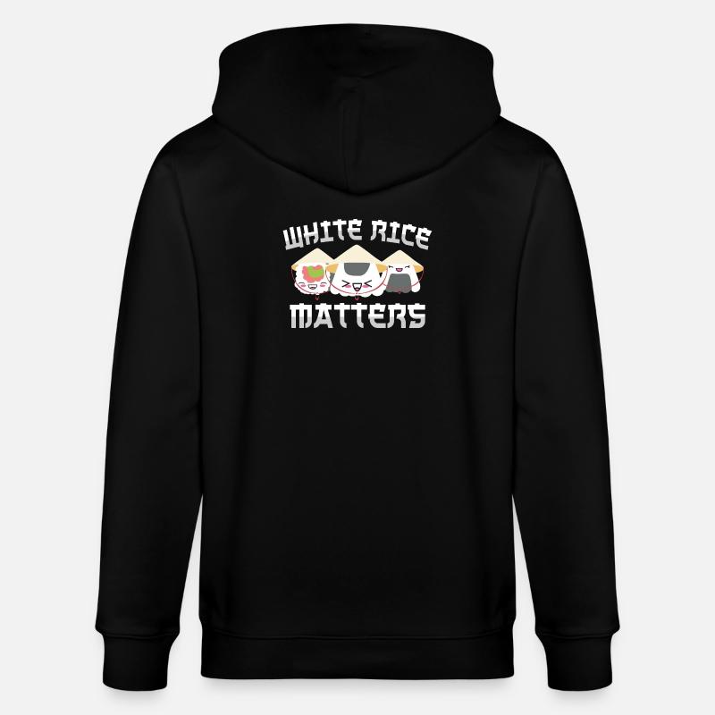White Rice Matters - Stanley/Stella Unisex Bio-Kapuzenjacke CULTIVATOR  - Schwarz