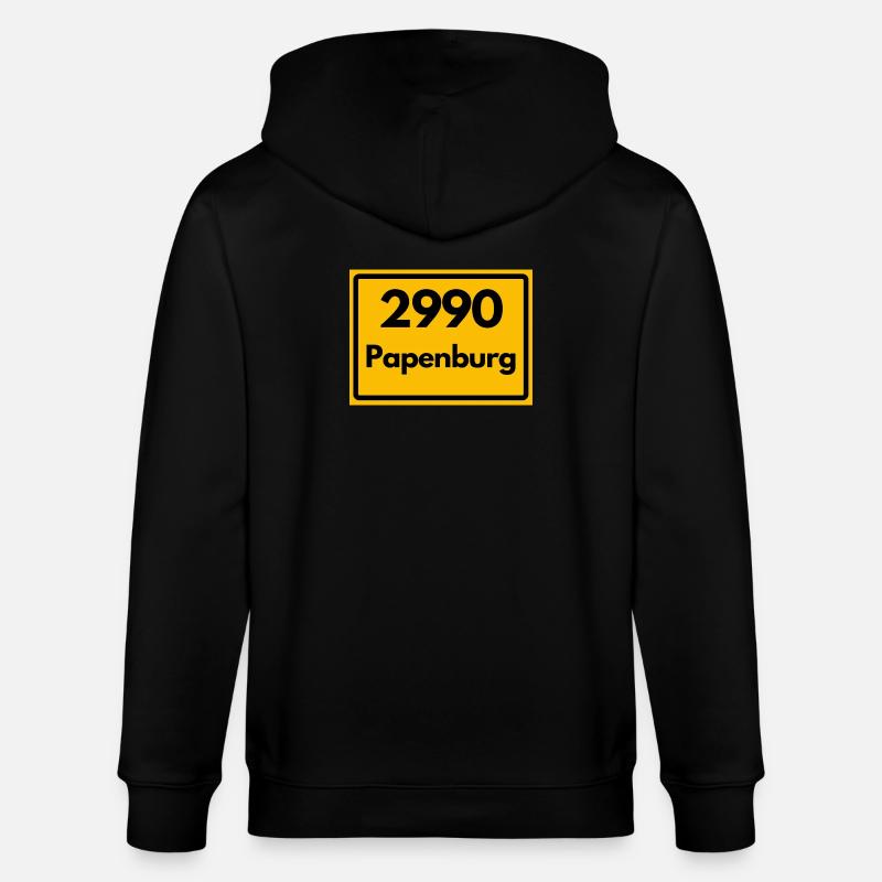 OLD POSTCODE POSTCODE RETRO 2990 PAPENBURG - Stanley/Stella CULTIVATOR  Unisex Organic Hooded Jacket - black