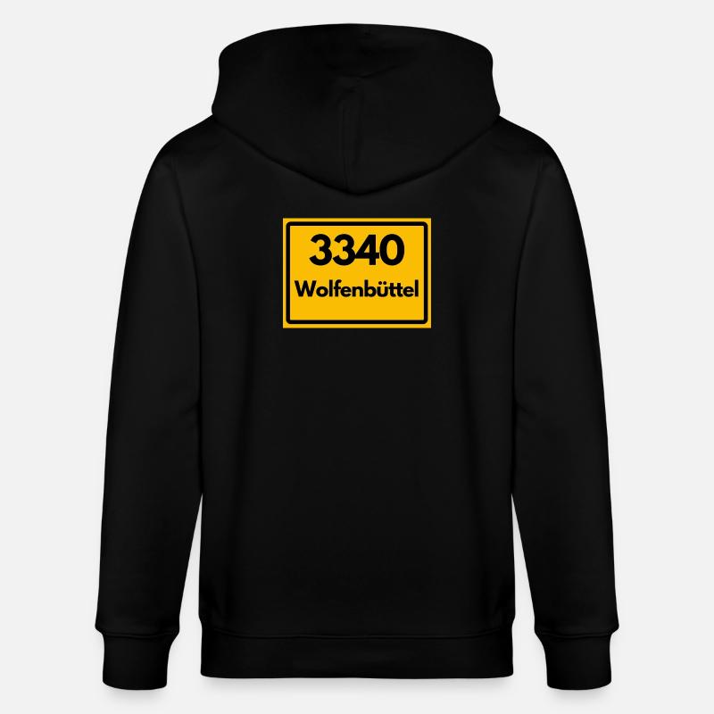 OLD POSTCODE POSTCODE RETRO 3340 WOLFENBÜTTEL - Stanley/Stella CULTIVATOR  Unisex Organic Hooded Jacket - black
