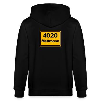 ALTE POSTLEITZAHL PLZ RETRO 4020 METTMANN - Stanley/Stella Unisex Bio-Kapuzenjacke CULTIVATOR  - Schwarz - Hinten - Anna (173cm)