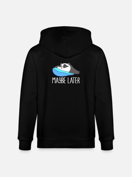 lazy procrastination lazy laziness - Stanley/Stella CULTIVATOR Unisex Organic Hooded Jacket - black