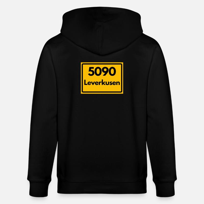 OLD POSTCODE POSTCODE RETRO 5090 LEVERKUSEN - Stanley/Stella CULTIVATOR  Unisex Organic Hooded Jacket - black