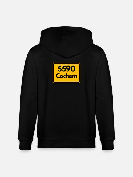 ALTE POSTLEITZAHL PLZ RETRO 5590 COCHEM - Stanley/Stella Unisex Bio-Kapuzenjacke CULTIVATOR  - Schwarz