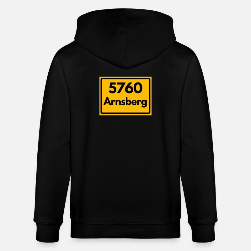 OLD POSTCODE POSTCODE RETRO 5760 ARNSBERG - Stanley/Stella CULTIVATOR  Unisex Organic Hooded Jacket - black