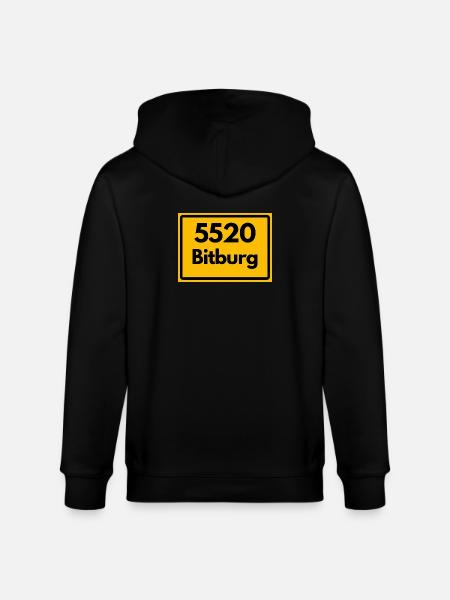 OLD POSTCODE POSTCODE RETRO 5520 BITBURG - Stanley/Stella CULTIVATOR Unisex Organic Hooded Jacket - black