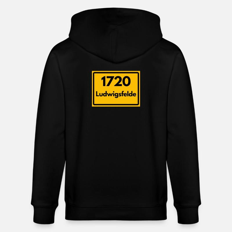 ANCIEN CODE POSTAL RÉTRO 1720 LUDWIGSFELDE - Veste à capuche bio CULTIVATOR Stanley/Stella Unisexe - noir