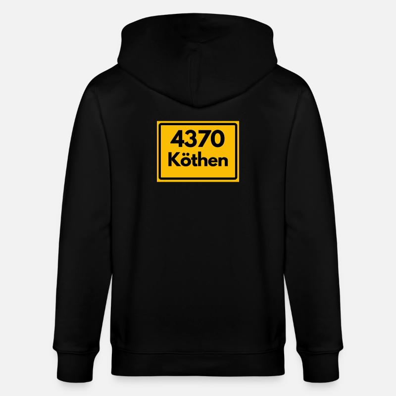 ANCIEN CODE POSTAL 4370 KÖTHEN HEIMATSTOLZ - Veste à capuche bio CULTIVATOR Stanley/Stella Unisexe - noir