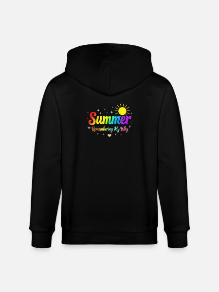Summer Remembering My Why - Stanley/Stella CULTIVATOR Unisex Organic Hooded Jacket - black