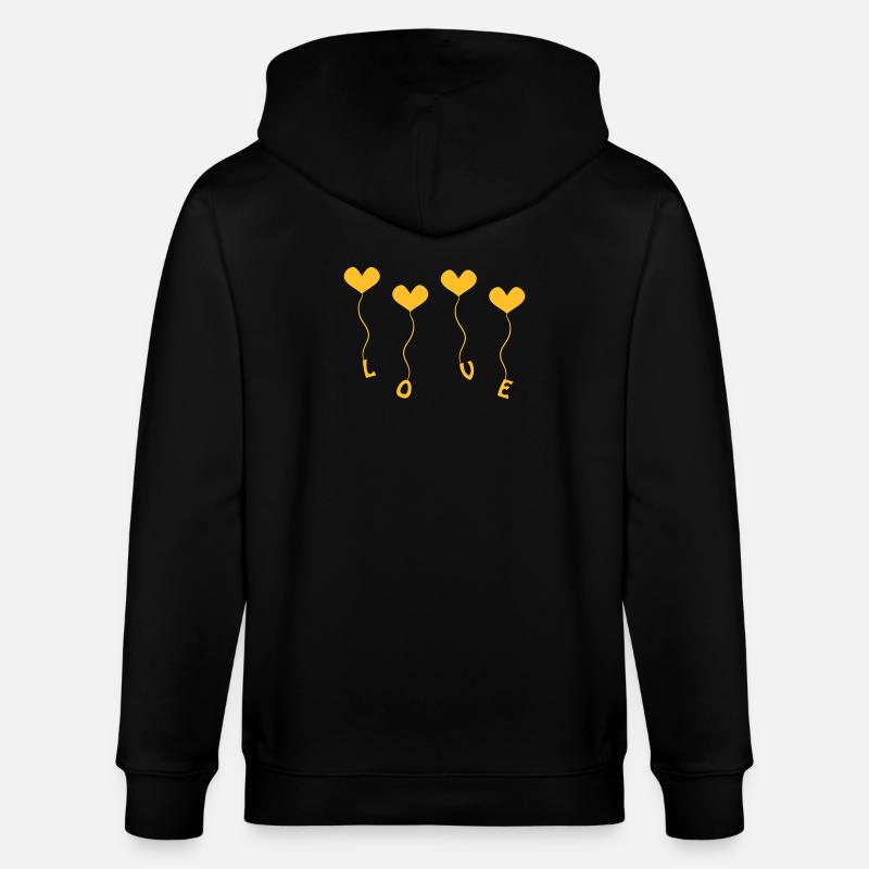 Love (4) - Stanley/Stella CULTIVATOR  Unisex Organic Hooded Jacket - black