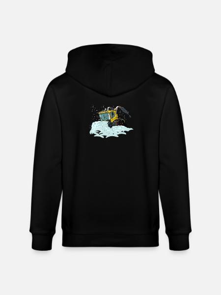 yellow snow shovel - Stanley/Stella CULTIVATOR  Unisex Organic Hooded Jacket - black