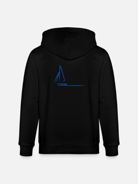Sailing Sailboat Sailor - Stanley/Stella CULTIVATOR Unisex Organic Hooded Jacket - black