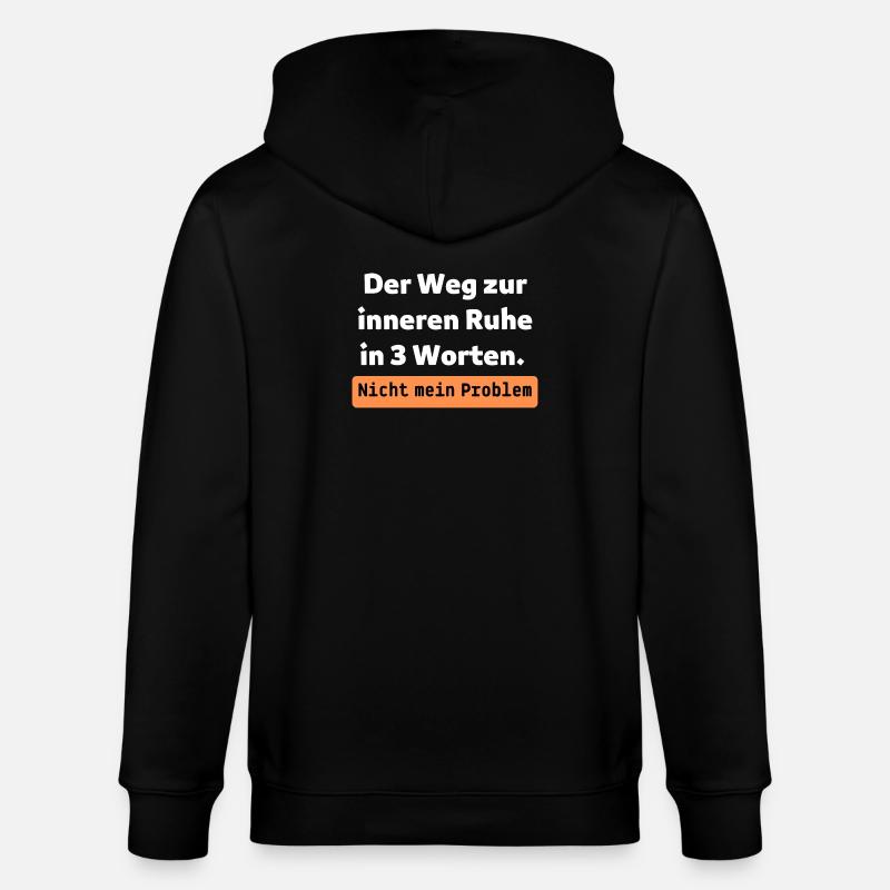 Nicht mein Problem - Stanley/Stella Unisex Bio-Kapuzenjacke CULTIVATOR  - Schwarz