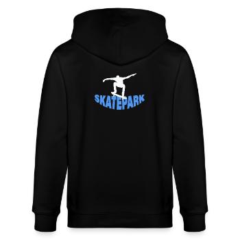 SKATEPARK - Stanley/Stella Unisex Bio-Kapuzenjacke CULTIVATOR  - Schwarz - Hinten - Anna (173cm)