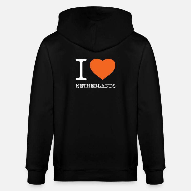 J’ADORE LES PAYS-BAS - Veste à capuche bio CULTIVATOR Stanley/Stella Unisexe - noir