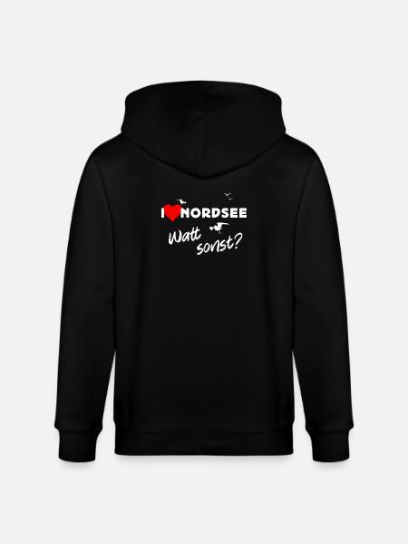 Nordsee Liebe Watt Design - Stanley/Stella Unisex Bio-Kapuzenjacke CULTIVATOR - Schwarz