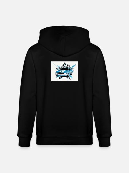 Retro Racing - Stanley/Stella Unisex Bio-Kapuzenjacke CULTIVATOR - Schwarz