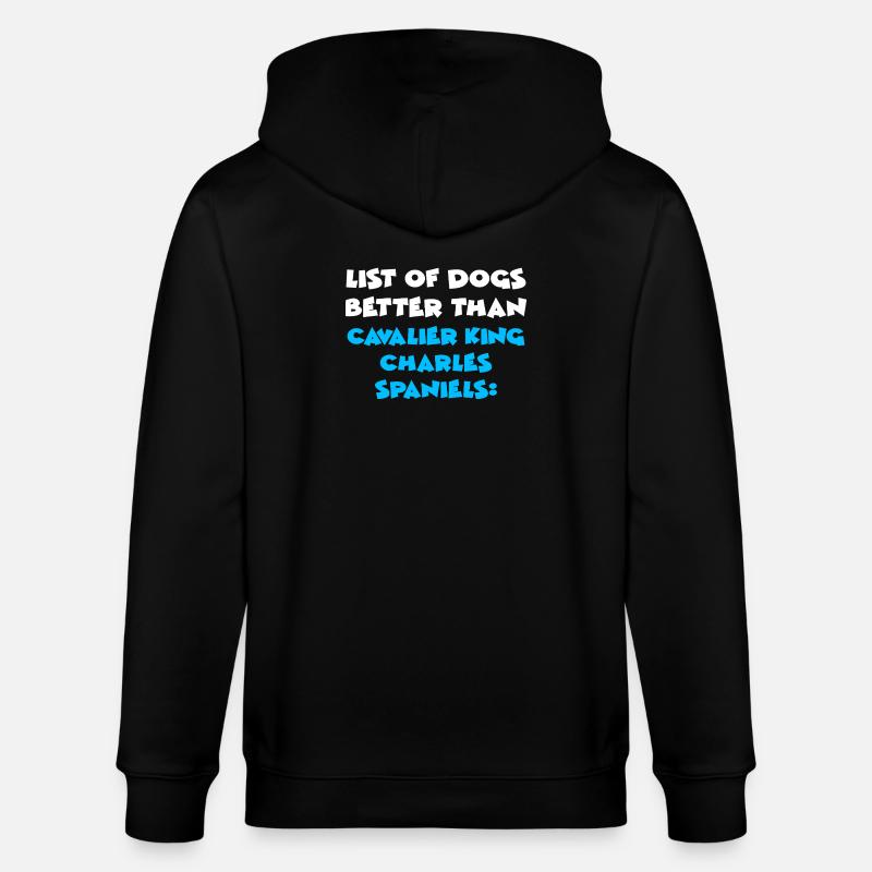 Cavalier King Charles Spaniel - Stanley/Stella CULTIVATOR  Unisex Organic Hooded Jacket - black