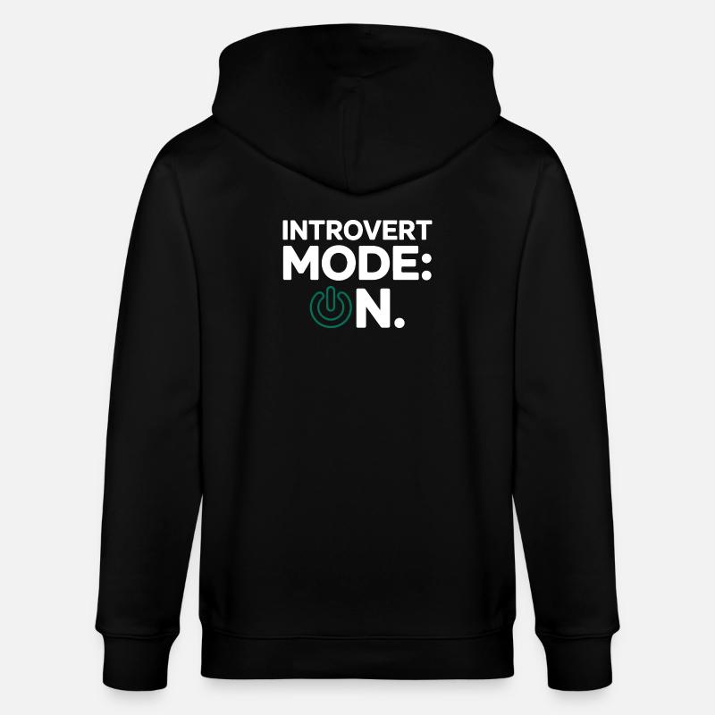 Mode introverti activé – Drôle de proverbe - Veste à capuche bio CULTIVATOR Stanley/Stella Unisexe - noir