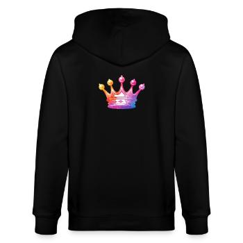 Art de couronne aquarelle - Veste à capuche bio CULTIVATOR Stanley/Stella Unisexe - noir - Dos - Anna (173cm)