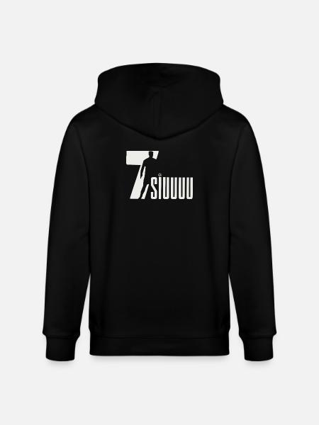Fußball-Silhouette, Siuuuuu - Stanley/Stella Unisex Bio-Kapuzenjacke CULTIVATOR - Schwarz