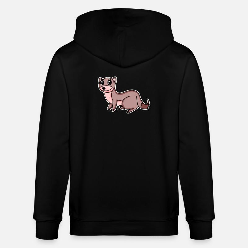 Motif de belette - Veste à capuche bio CULTIVATOR Stanley/Stella Unisexe - noir
