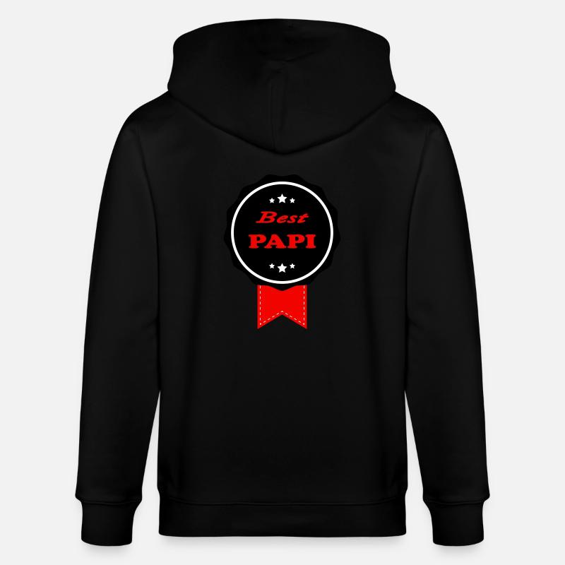 BESTES PAPI - Stanley/Stella Unisex Bio-Kapuzenjacke CULTIVATOR  - Schwarz