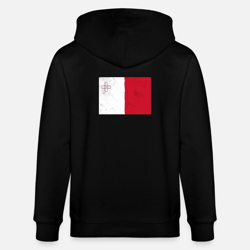 Drapeau de Malte - Veste à capuche bio CULTIVATOR Stanley/Stella Unisexe - noir