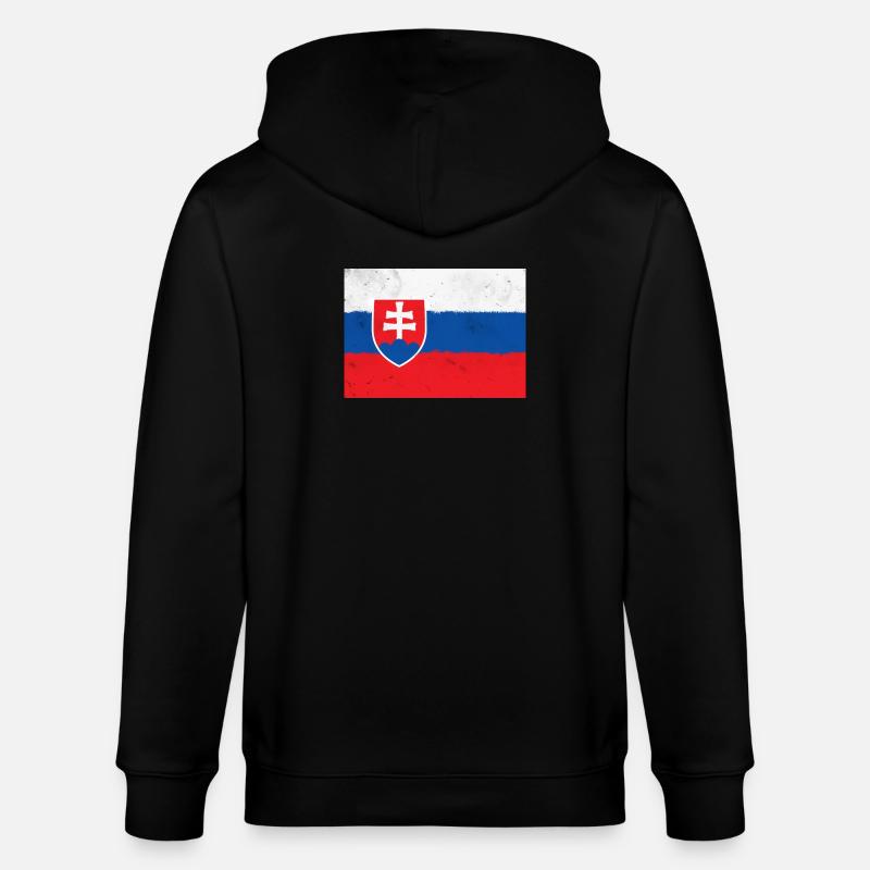 Drapeau de la Slovaquie - Veste à capuche bio CULTIVATOR Stanley/Stella Unisexe - noir