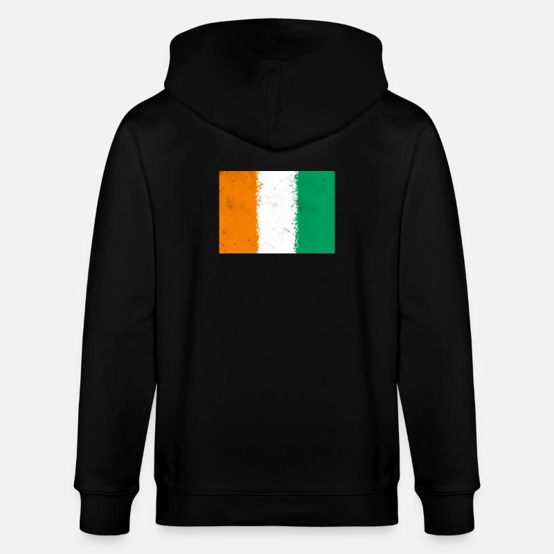 Drapeau de la Côte d’Ivoire - Veste à capuche bio CULTIVATOR Stanley/Stella Unisexe - noir