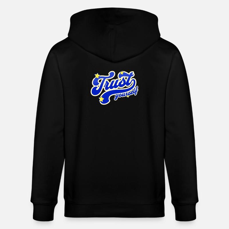 Selbstvertrauen Sternenskript - Stanley/Stella Unisex Bio-Kapuzenjacke CULTIVATOR  - Schwarz