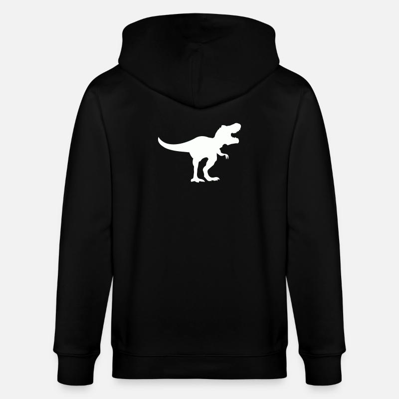 dinosaurier_trex - Veste à capuche bio CULTIVATOR Stanley/Stella Unisexe - noir