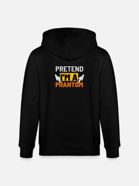 Pretend I'm a Phantom Graphic - Stanley/Stella CULTIVATOR Unisex Organic Hooded Jacket - black