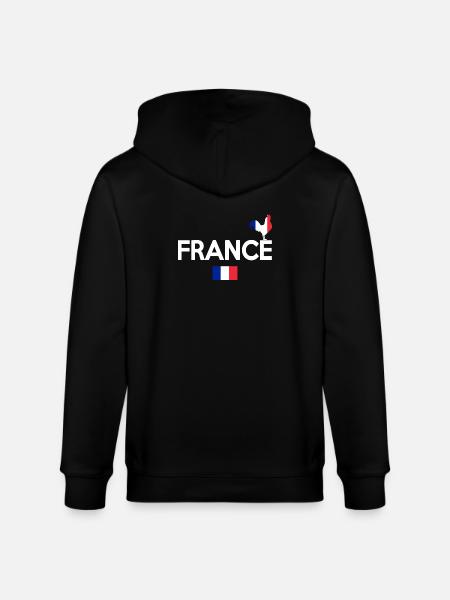 FRANKREICH - Stanley/Stella Unisex Bio-Kapuzenjacke CULTIVATOR - Schwarz