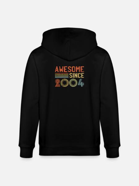 Retro 2000s Inspired Celebratory Design - Stanley/Stella CULTIVATOR Unisex Organic Hooded Jacket - black