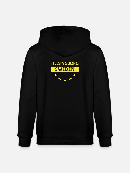 Helsingborg Sweden Patch - Stanley/Stella CULTIVATOR Unisex Organic Hooded Jacket - black