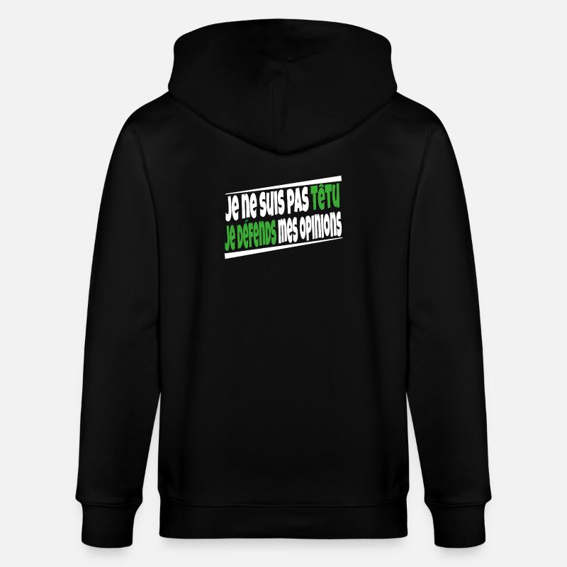 Ich bin nicht stur - Stanley/Stella Unisex Bio-Kapuzenjacke CULTIVATOR  - Schwarz