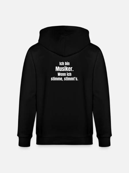 Ich bin Musiker Zitat - Stanley/Stella Unisex Bio-Kapuzenjacke CULTIVATOR - Schwarz