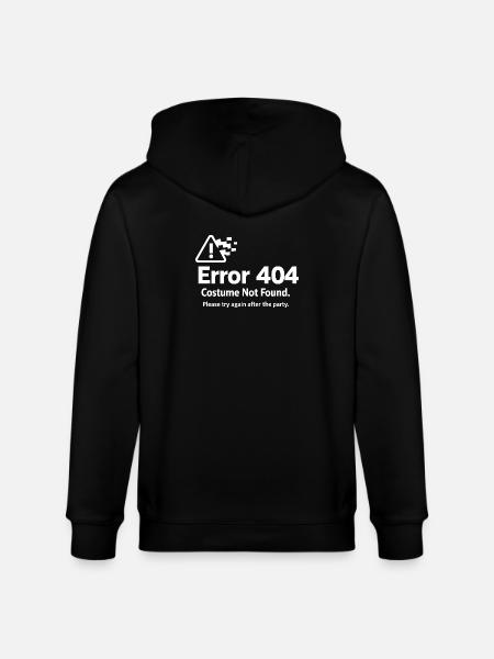 Error 404 Costume Not Found - Stanley/Stella Unisex Bio-Kapuzenjacke CULTIVATOR  - Schwarz