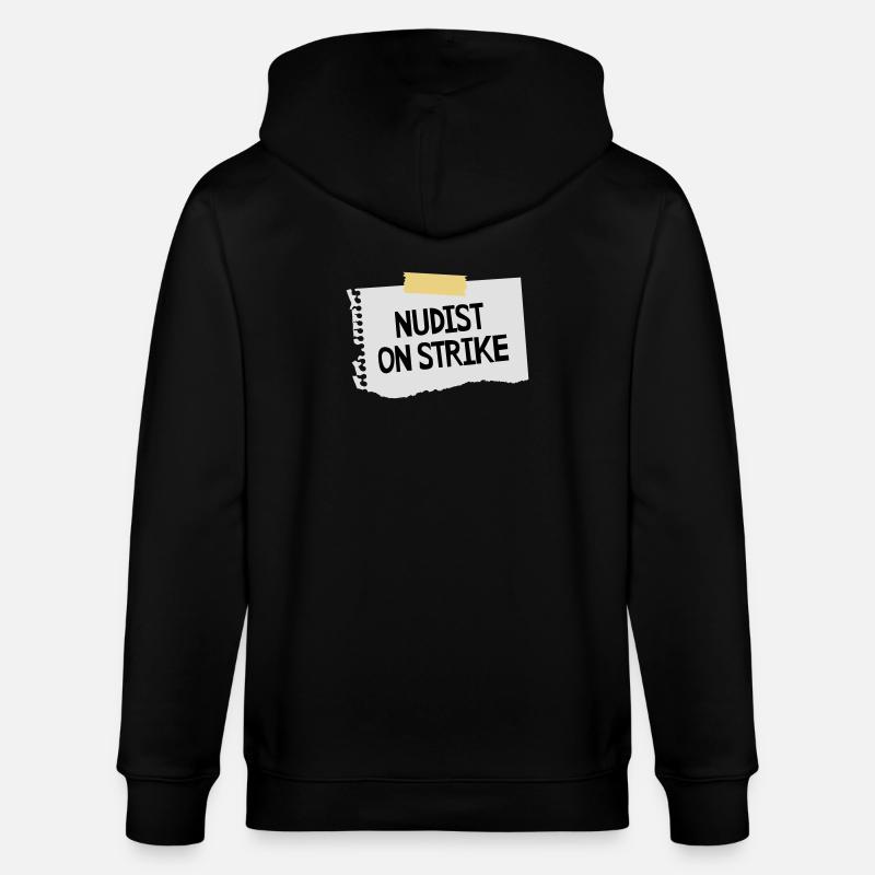 Nudist on strike - Stanley/Stella Unisex Bio-Kapuzenjacke CULTIVATOR  - Schwarz