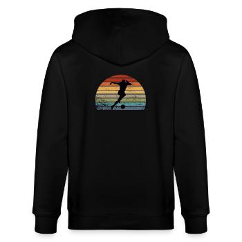 Footballeur Retro Sunset - Veste à capuche bio CULTIVATOR Stanley/Stella Unisexe - noir - Dos - Anna (173cm)