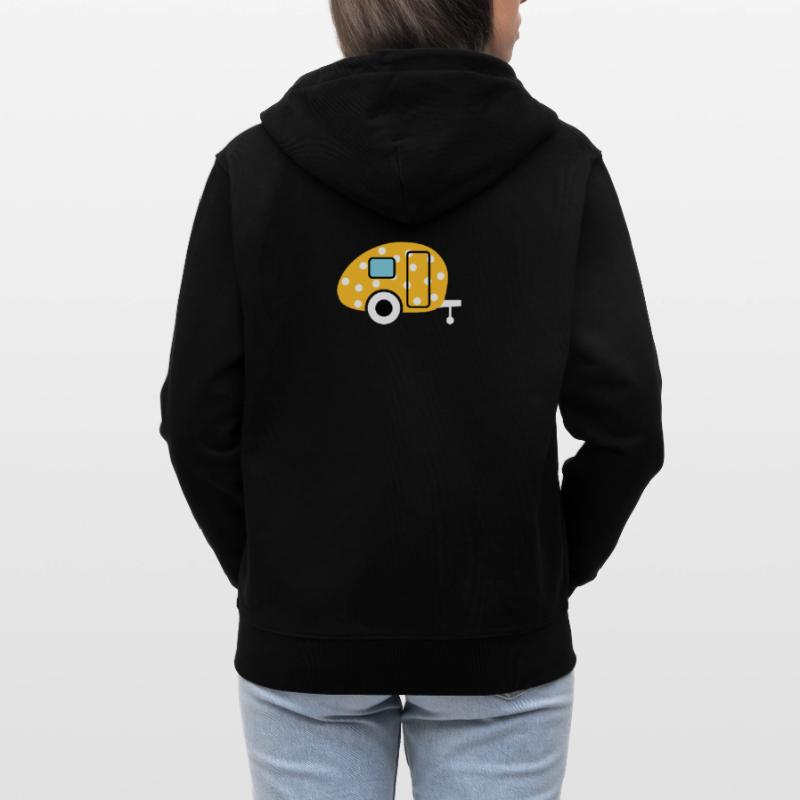Caravan Egg Points Caravan Dots Camper Camping Stanley/Stella CULTIVATOR  Unisex Organic Hooded Jacket