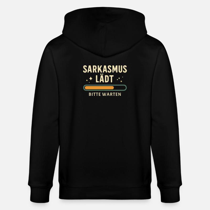 Sarcasm loading - Please wait - Stanley/Stella CULTIVATOR  Unisex Organic Hooded Jacket - black