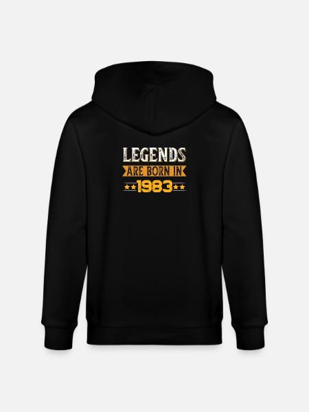 Birthday born in 1983 - Stanley/Stella CULTIVATOR Unisex Organic Hooded Jacket - black