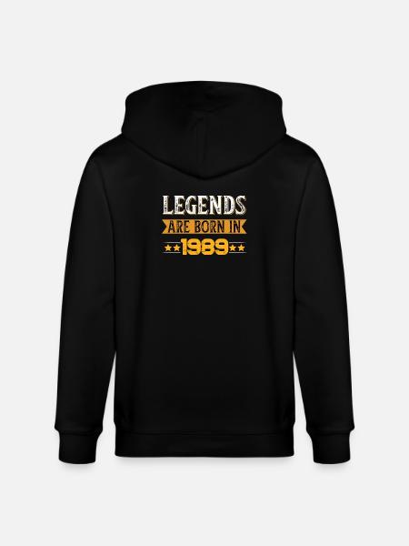 Birthday born in 1989 - Stanley/Stella CULTIVATOR Unisex Organic Hooded Jacket - black