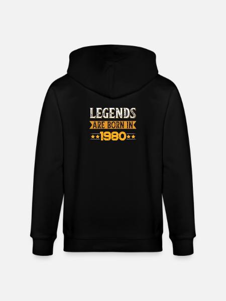 Birthday born in 1980 - Stanley/Stella CULTIVATOR Unisex Organic Hooded Jacket - black